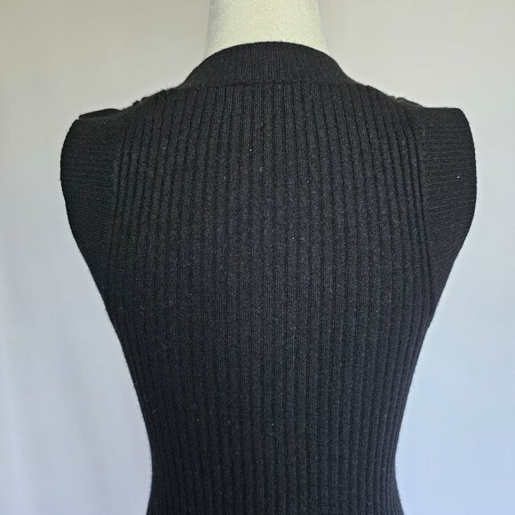 BANANA REPUBLIC Black Merino Wool Women's Knit Sweater Vest, Size S - Picture 7 of 8